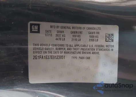 2014 Chevrolet Camaro 2Ls from USA, damaged, VIN 2G1FA1E37E9123851